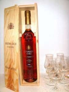 Fransac Cognac Extra w/6 glasses   RARE COLLECTOR SET  