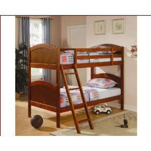   Twin over Twin Bunk Bed in Dark Pine Bunks CO460203 Furniture & Decor