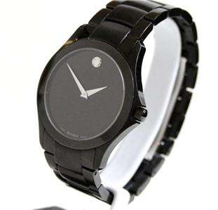 Movado Black Ion plated Stainless Steel Mens Watch 0606486  