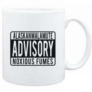 Mug White  Alaskan Malamute ADVISORY NOXIOUS FUMEs Dogs  