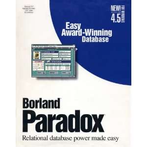  Borland Paradox 4.5 for Windows Software