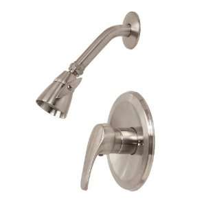   Disc Single Handle Shower Faucet, PVD Brushed Nickel