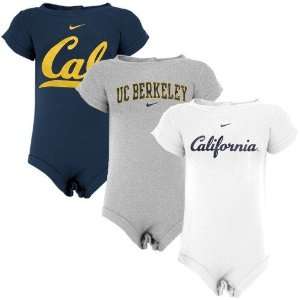  Nike Cal Golden Bears Infant Navy Blue, White & Ash 3 pack 