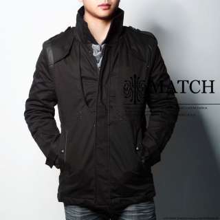 NEW MATCH Mens good quality Stylish Casual Jacket/Coat Black Size M L 