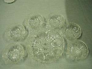 Elegant Crystal Cut Glass Berry Bowl Set  