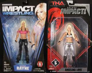   RAYNE & ANGELINA LOVE   TNA PACKAGE DEAL JAKKS TOY WRESTLING FIGURES