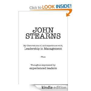   With Leadership In Management John Stearns  Kindle Store