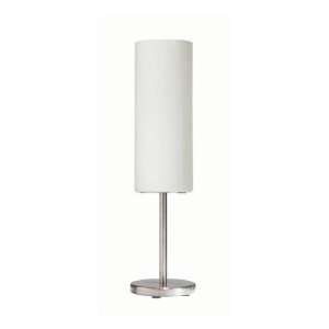  Dainolite 83205 SC WH 1 Light Table Lamp in Satin Chrome 