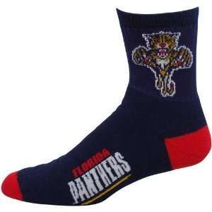   Florida Panthers Navy Blue Team Logo Crew Socks  