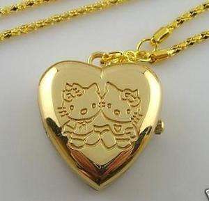   Heart Style Necklace Children Watch Gold Pendant best gifts  