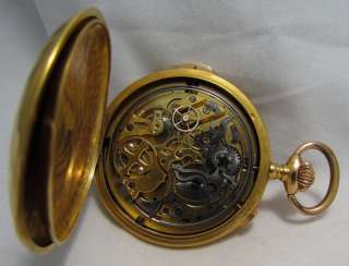   MINUTE REPEATER HORSE HEAD HUNTING CASE MENS POCKET WATCH   