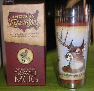 AMERICAN EXPEDITION WHITE TAILED DEER TRAVEL MUG/CUP  