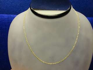 18 INCH 14K YELLOW GOLD 1.6MM WIDE DIAMOND CUT ROPE CHAIN   NEW  