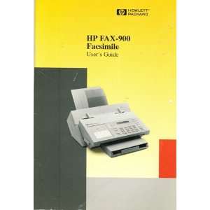  HP FAX 900 Facsimile Users Guide Hewlett Packard Books
