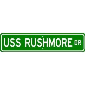  USS RUSHMORE LSD 47 Street Sign   Navy Patio, Lawn 