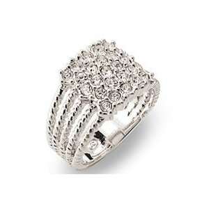  Womens Pave Swarovski Crystal Ring, Size 5 10 Jewelry