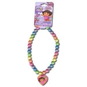  Dora The Explorer Beaded Rainbow Necklace with Plastic 