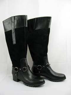 Etienne Aigner Viola Black Riding Boots Womens 6M  