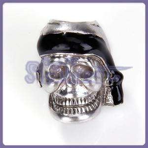 New flashlight paracord lanyard DIY Skull Pirate Silver  
