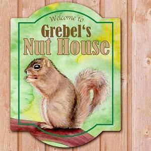  Personalized Nut House Wall Sign 