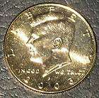 VINTAGE GOLD PLATED JOHN F KENNEDY HALF DOLLAR PENDANT 22 ROPE CHAIN 