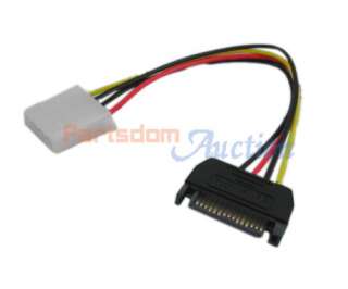 15 Pin SATA Male to 4 Pin Female Power Cable IDE HDD  