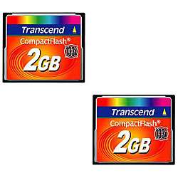 Transcend 2 GB 133X Compact Flash Cards (Case of 2)  