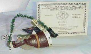 Williraye Studio Collection Item #WW2375A Flying Santa Ornament 