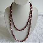8mm Weird rose red Akoya Cultured Pearl Necklace 34