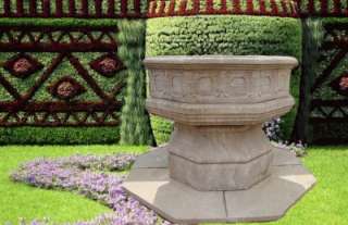 HAND CARVED ANTIQUE STONE STYLE PLANTERS AS26  