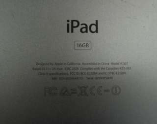 Apple iPad 16GB, Wi Fi + 3G (AT&T), 9.7in   Apple A4   1GHz   Black 