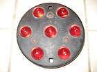   DOMINION SIGNAL RED GLASS MARBLE Sign Reflector STOP Post Dead End OLD