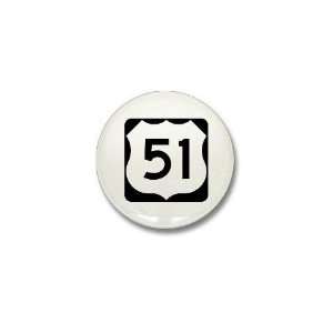  US Highway 51 Kentucky Mini Button by  Patio 