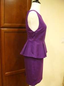   396 Alice + Olivia Joey Josephine Peplum cutout back Dress In Purple