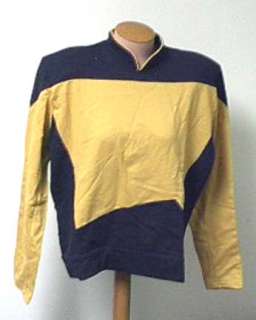 Star TrekNext Gen Super Deluxe Uniform/Costume GOLD LG  