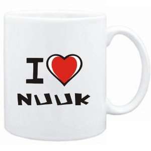 Mug White I love Nuuk  Capitals 