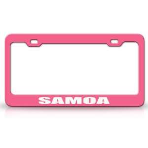  SAMOA Country Steel Auto License Plate Frame Tag Holder 
