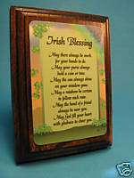 Irish Blessing on Wall/Desk Wood Plaque   Sku# 627  