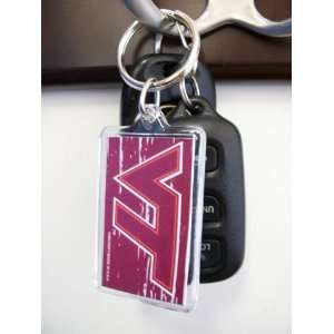   Virginia Tech VT Hokies Plastic Keyring Key Chain