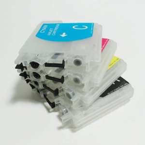   Set of Refillable ink cartridges for Brother LC61 BKCMY Electronics
