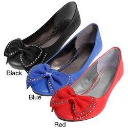   Collection Womens Hunter 77 Bow Accent Ballet Flats  
