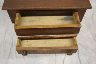 L182 ANTIQUE AMERICAN 19TH CENTURY EMPIRE TWO DRAWER WORK TABLE  