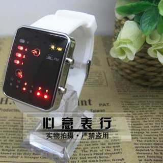 New Fashion Binary System LED Light Mens Fashion Wrist Watch Good 