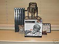 BRAND NEW  BINGO CAGE SET BALLS CARDS AND MASTERBOARD  