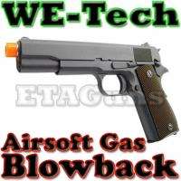   Tactical Standard 1911 Airsoft Gas Blowback Pistol Gun GBB WE 027