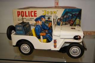   JEEP POLICE TRUCK MODERN TOY COMPANY JAPAN W/ ORGINAL BOX CJ 3B  