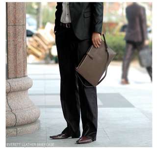 Mens Leather Briefcase /Shoulder Bag, Genuine Leather  