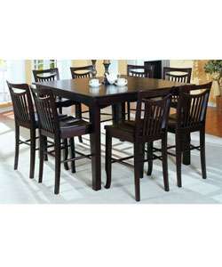 Cafe De Lux Counter Height 9 piece Dining Set  