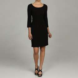 Calvin Klein Womens 3/4 sleeve Black Dress  