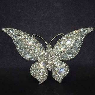   Vintage style Crystal Butterfly Rhinestone Brooch pin PI533  